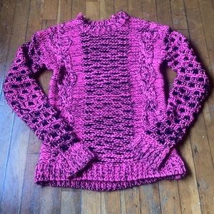 Mens Pink And Blue Knit Sweater